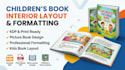 do kids childrens picture book interior layout formatting and design for KDP