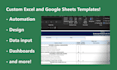 create an automated spreadsheet template fitted to your needs