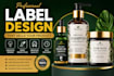 design modern product label packaging and branding label design