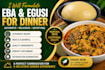 do eba and egusi for dinner