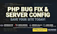 resolve your PHP bugs and linux or apache server errors
