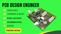 do pcb schematic design pcb layout esp32 in easyeda