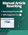 manually rewrite, paraphrase and polish your article
