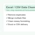 clean and deduplicate your excel CSV data