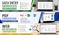 do data entry, excel data entry, PDF to excel and web research