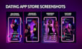 design dating app screenshots