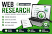 do web research, online research and data collection