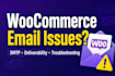 diagnose and fix woocommerce email delivery issues