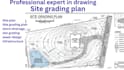 design storm water drainage plan and pipe network site grading plan