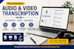 audio video transcription specialist