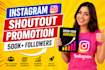 do instagram shoutout promotion to 500k plus active audience