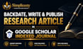 backdate, write and publish research article in google scholar indexed journal