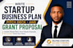 write startup business plan pitch deck and grant proposal
