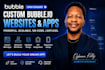 build bubble io app developer for bubble website saas mvp and API integration