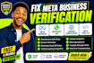 fix meta business verification, whatsapp API, domain verification, meta business