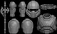 create 3d armor model, custom cosplay design game assets and stl for 3d printing