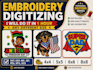 digitize image or logo into embroidery  files