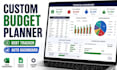 create custom budget planner spreadsheet debt tracker dashboard template