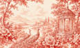 create custom toile de jouy seamless pattern for fabric and textile design