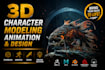 create 3d model character and animation in blender