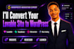 convert lovable website to wordpress using elementor