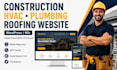 construction website, hvac, plumbing, roofing website, with wix wordpress