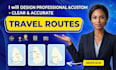 create custom route map images for travel itineraries