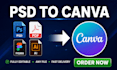 convert PSD, PDF, figma or any design file to canva editable template