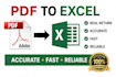convert PDF into excel with data cleaning and data entry
