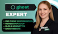 build ghost cms website setup ghost newsletter ghost theme ghost podcast