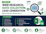 do web research, data collection, lead generation