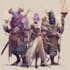 do group party character art, dnd party