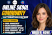 create skool online course,skool course creation,skool community setup