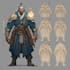 draw a fantasy character for dnd, pathfinder, etc