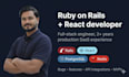 develop and fix ruby on rails and react web applications