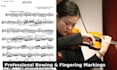 add professional bowing and fingering markings