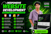 a responsive HTML CSS javascript website