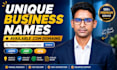 create unique business names and find available com domains