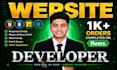 design front end developer website using HTML CSS js