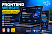design front end developer website using HTML CSS js