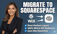 clone wordpress to squarespace or migrate wix website