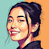 create a face into color vector portrait drawing