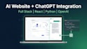build an ai powered website or web app with chatgpt API integration