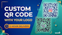design a professional custom qr code with your logo