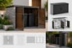do hardscape design, garbage container shed, outdoor garbage bin enclosure
