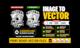 manually convert logo, jpg, png or image to vector ai eps svg in rush service