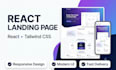 build a premium react landing page with tailwind CSS