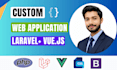 build a full stack laravel, vuejs web application with rest API