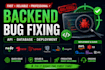 debug and fix backend, API, database, and deployment issues