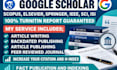 write and publish research article on google scholar, scopus, increase citation